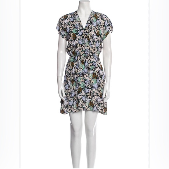 MAJE Romelo Jungle-Print Satin Mini Dress Size 38/Medium - Picture 1 of 12